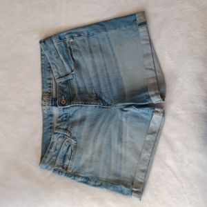 Womens Arizona Jean's Light Wash Denim Shorts Size 15
